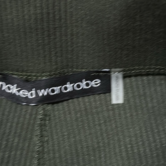 NWOT Naked Wardrobe Olive Green Sculpting Ribbed Leggings - Picture 5 of 5